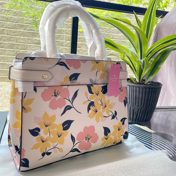 NWOT! Kate Spade Staci Lili Blooms Medium Satchel. - Picture 1 of 15